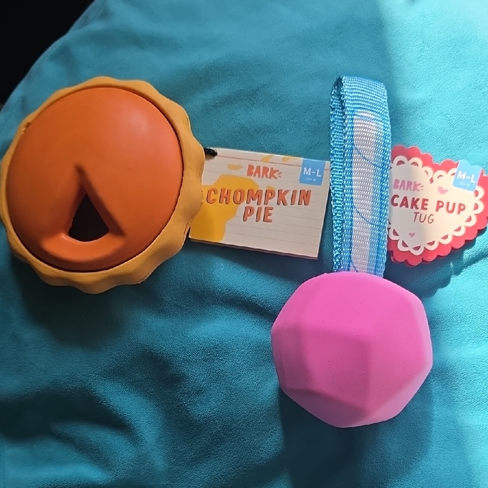 Orange and Pink Dog Toys